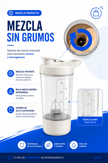 Shaker Eléctrico Automático 400 ml USB